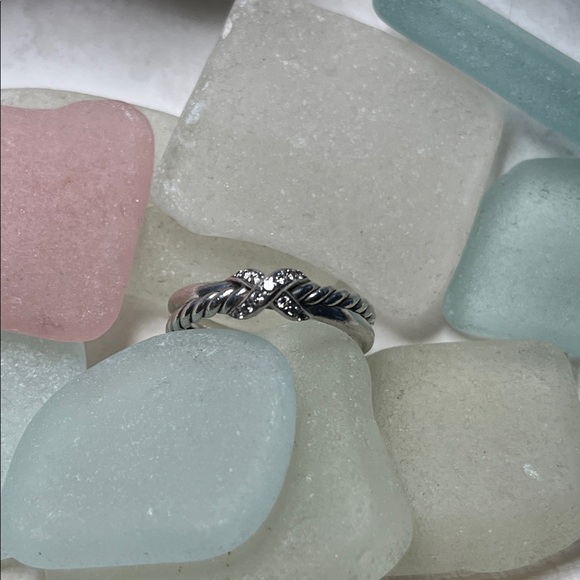 David Yurman Petite X with Pave Diamonds - Picture 3 of 8